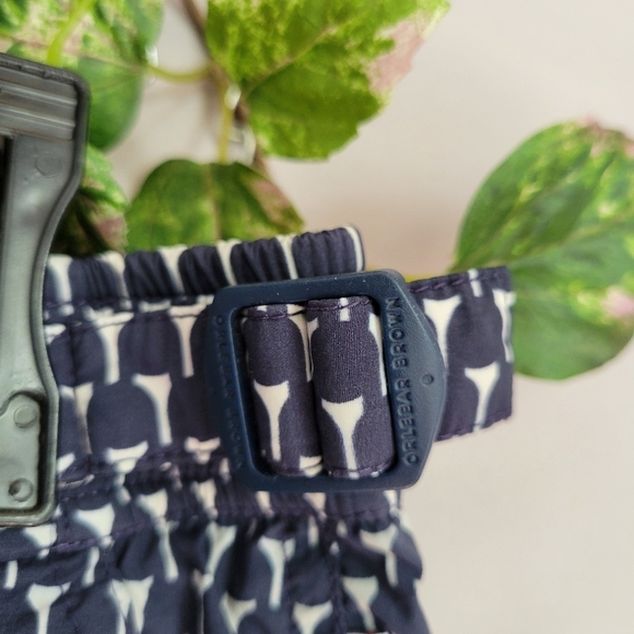 Orlebar Brown Navy and White Paterned Bulldog Swim Shorts - Picture 9 of 13